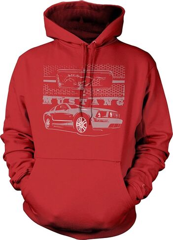 Lucky Ride MUSTANG PONY HOODIE GRILL WITH FORD CAR HOODED SWEATSHIRT in Kuwait