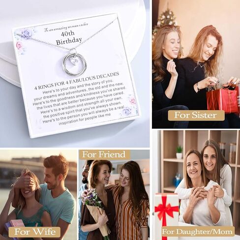 EFVISD 21st 30th 40th 50th 60th 70th 80th 90th 100th Birthday Gifts for Women, Silver Necklace Jewelry for Mom Daughter Nana Friend Sister Wife in Kuwait