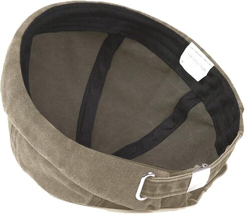 Retro Cotton No Brim Hat Adjustable Rolled Cuff Brimless Beanie Skull Cap in Saudi Arabia