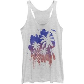Fifth Sun Americana Palm Trees Women's Racerback Tank Top