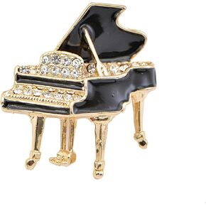 chelseachicNYC Tiny Jewel Crystal Shimmering Grand Piano Brooch Pin
