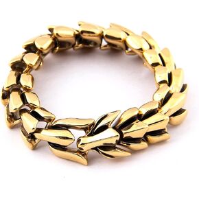 BAVIPOWER Viking Dragon Stainless Steel Bracelet Ouroboros Gothic Vintage Style Gift For Boyfriend Brother Father