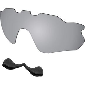 Predrox Radar Pace Lenses & Nose Pieces Replacement for Oakley Sunglass OO9333 Polarized