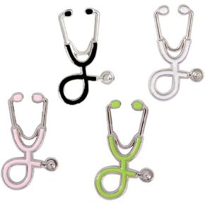 Stethoscope Brooch Pins Stethoscope Enamel Lapel Pin Cute Schoolbag Pin Badges for Christmas Doctor Nurse Medical Students Clothing Bags for Women Men Children