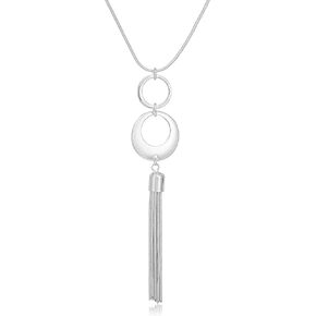 Nine West Classics Silvertone Multi Circle Bib Necklace
