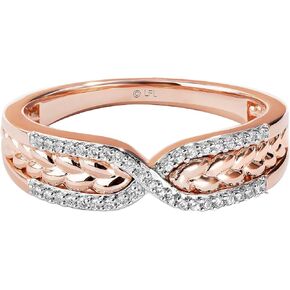 Jewelili Star Wars™ Fine Jewelry Galactic Royalty Women's Ring 1/10 Ct.Tw. White Diamonds 10K Rose Gold