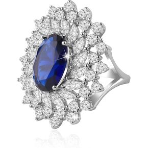 فضي مع لون الزركون  خواتم قابلة للتعديل | حلقات التراص | خواتم للنساء البنات in Kuwait