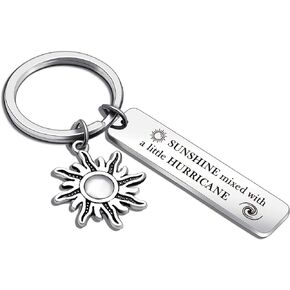 Sunshine Gift Hurricane Jewelry Daughter Keychain Sister Jewelry Wife Gift Encouragement Gift Girlfriend Gift Best Friend Keychain Cousin Gift Bestie Keychain BFF Jewelry