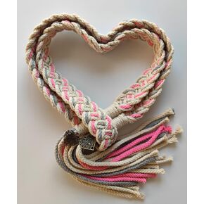 Handfasting Cord for Wedding Ceremony in Natural Cotton Wedding Lasso Rope Traditional Celtic Pattern Handmade (Purple)