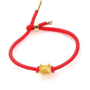 Chinese New Year Dragon Red String Bracelet Adjustable Lucky Red Chinese Zodiac Animal Dragon Charm Bracelet New Year Jewelry Gifts for Women Men