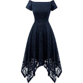 فستان وصيفة العروس نسائي من الدانتيل الزهري من Wedtrend فستان بكتف مكشوف عالي الطول لحفلات الكوكتيل in Kuwait