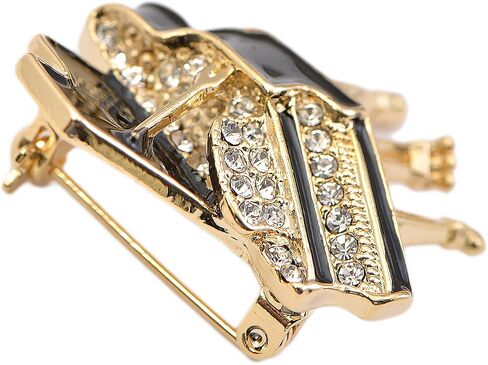 chelseachicNYC Tiny Jewel Crystal Shimmering Grand Piano Brooch Pin in Saudi Arabia