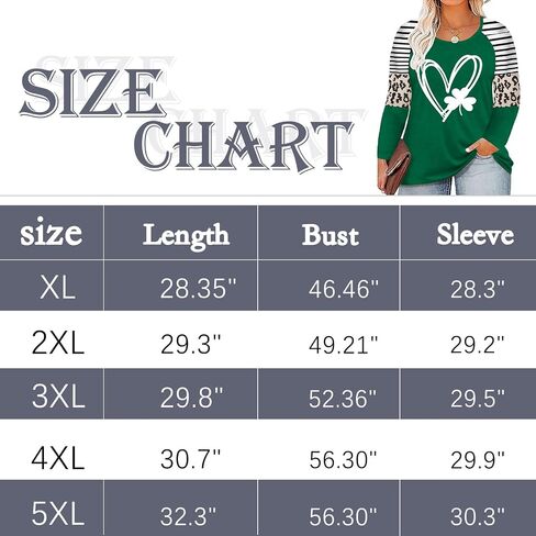 Women Plus Size St. Patrick's Day Shirt Lucky Shamrock Tees Green Heart Tshirt Irish Clover Tops in Saudi Arabia