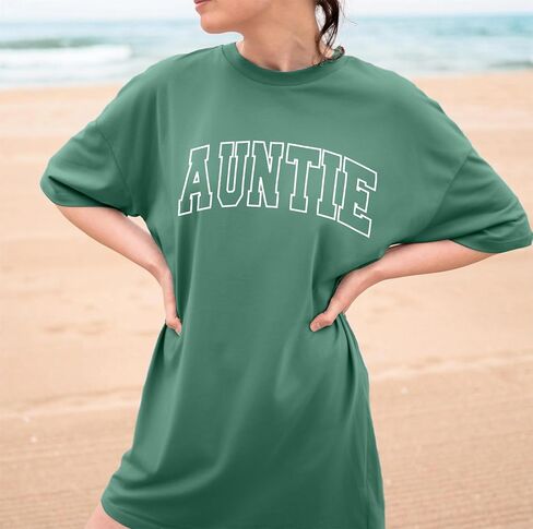 Women Auntie Tshirt Oversize Aunt Shirts Cute Love Heart Tees Fashion Aunt Shirt Funny Short Sleeve Tops in Saudi Arabia