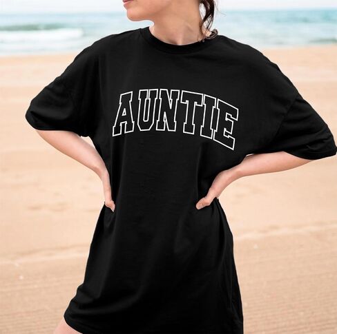 Women Auntie Tshirt Oversize Aunt Shirts Cute Love Heart Tees Fashion Aunt Shirt Funny Short Sleeve Tops in Saudi Arabia