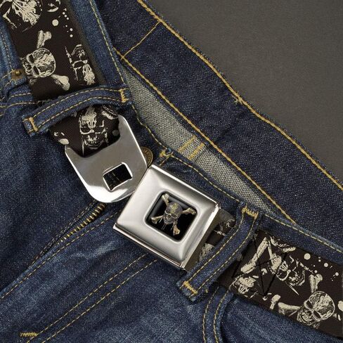 باكل- داون حزام الامان القياسي بايرتس عادي، متعدد الالوان، مقاس 1.5 انش يناسب البنطلون مقاس 24-38, متعدد الألوان in Kuwait