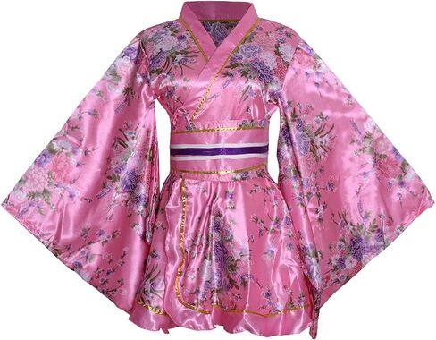 Women's Short Kimono Costume Floral Geisha Lolita Yukata Asia Traditional Sexy Bathrobe Sleepwear Robe Belt Outfit in Saudi Arabia