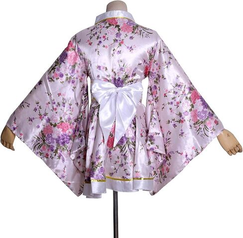 Women's Short Kimono Costume Floral Geisha Lolita Yukata Asia Traditional Sexy Bathrobe Sleepwear Robe Belt Outfit in Saudi Arabia