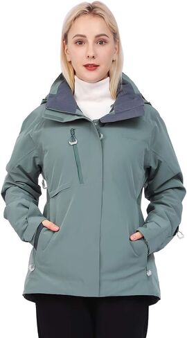 سترة تزلج على الجليد من Fit Space للنساء مقاومة للماء وقابلة للتنفس 15K معطف شتوي للثلج ملابس تقنية in Kuwait