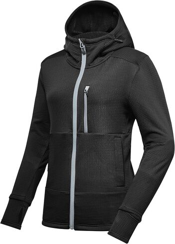 سترة جري نسائية شتوية خفيفة الوزن من الصوف الدافئ من Little Donkey Andy تسمح بالتهوية، سترة حرارية للتنزه سيرًا على الأقدام in Kuwait