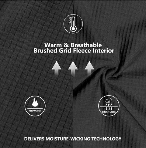 سترة جري نسائية شتوية خفيفة الوزن من الصوف الدافئ من Little Donkey Andy تسمح بالتهوية، سترة حرارية للتنزه سيرًا على الأقدام in Kuwait