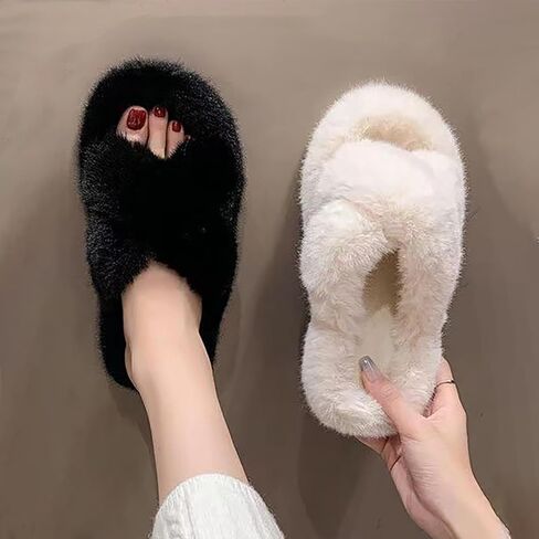 شبشب منزلي نسائي من OOYAYA ذو شريط متقاطع ناعم وخفيف الوزن باللون الأسود - شبشب مفتوح عند الأصابع سهل الارتداء وجيد التهوية للنساء، وغرفة النوم، والعروس، والفتيات، ومناسب للداخل/الخارج in Kuwait