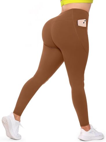 VFUS Butt Lifting High Waist Workout Leggings for Women Tummy Control with Pockets Non See Through Yoga Pants Plus Size in Saudi Arabia