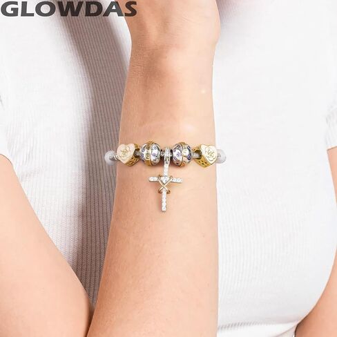 سحر جوهرة الميلاد من GLOWDAS يناير-ديسمبر يناسب سوار عيد الميلاد الأوروبي، 925 من الفضة الاسترليني تمهيد تشيكوسلوفاكيا حجر الميلاد قلادة الخرز مع 12 شهر ميلاد، هدايا للعائلة/الأصدقاء/عيد الميلاد/عيد الميلاد in Kuwait