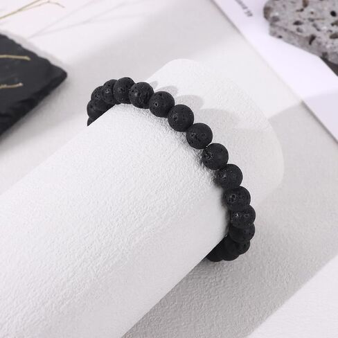 SONNYX الحجر الطبيعي مطرز سوار للرجال النساء شفاء كريستال الخرزة سوار للزوج زوجة الأحجار الكريمة تمتد سوار قابل للتعديل 8mm الخرز سوار لعيد ميلاد الأب عيد الأم هدية عيد الميلاد in Kuwait