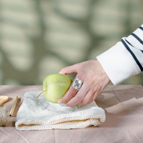 s925 الفضة الاسترليني الزهور نطاقات واسعه خاتم للنساء الفتات ، الرجعية خمر تزهر البرية الزهور الإبهام الدائري ، السبابة البنصر ، الزهور بوهو خاتم المجوهرات هديه in Kuwait