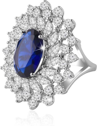 Silvery with Color Zircon  Adjustable Created Rings | Stacking Rings | Rings for Women Girls in Kuwait