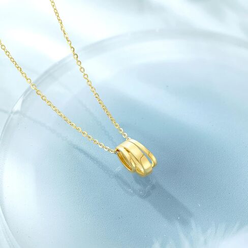 عقد بقلادة سلسلة ذهبية مع عرق اللؤلؤ قلادة انيقة من الفضة الاسترلينية للنساء in Kuwait