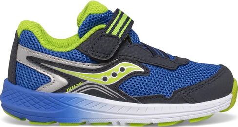 Saucony Ride 10 Jr Sneaker, Navy/Green, 5.5 Wide US Unisex Little_Kid in Saudi Arabia