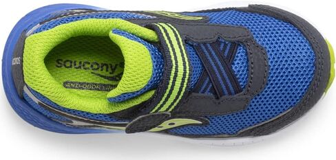 Saucony Ride 10 Jr Sneaker, Navy/Green, 5.5 Wide US Unisex Little_Kid in Saudi Arabia