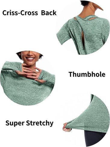 ايه دي او ام قمصان رياضية للنساء باكمام طويلة وقصة جافة مناسبة لصالة الالعاب الرياضية واليوغا والجري وماص للرطوبة in Kuwait