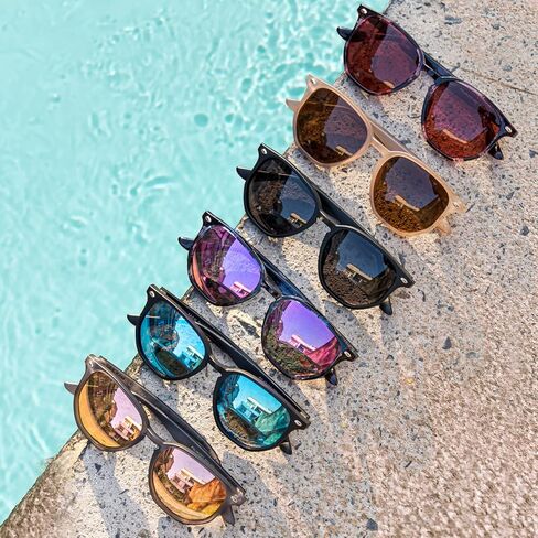 ماكسجولي نظارة شمسية بعدسات سداسية مستقطبة للنساء والرجال باطار مضلع TR90 8821 in Kuwait