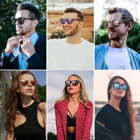 ماكسجولي نظارة شمسية بعدسات سداسية مستقطبة للنساء والرجال باطار مضلع TR90 8821 in Kuwait