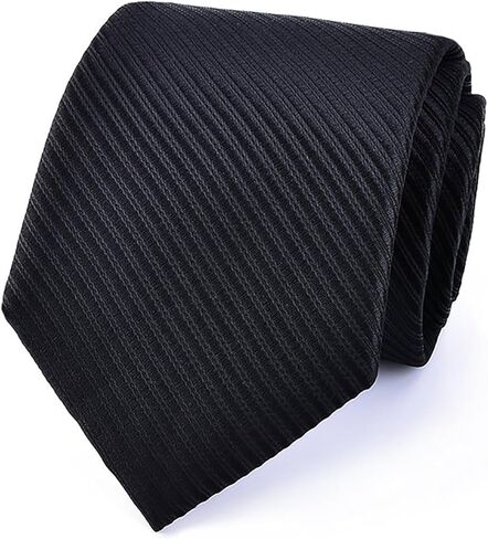 Mens Ties Black Solid Pure Color 3.15" (8CM) Necktie Ties For for Business and Wedding in Saudi Arabia