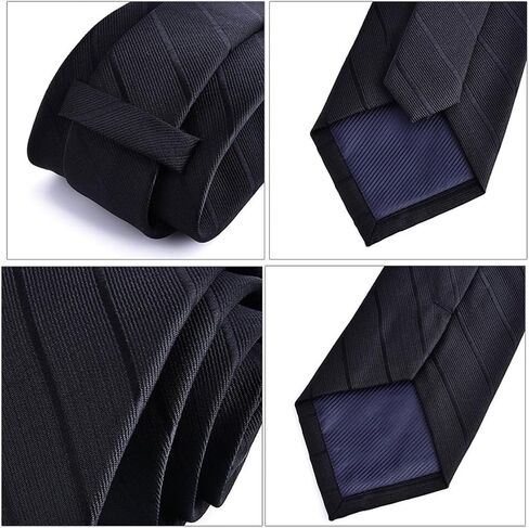 Mens Ties Black Solid Pure Color 3.15" (8CM) Necktie Ties For for Business and Wedding in Saudi Arabia