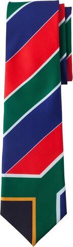 Jacob Alexander South Africa Country Flag Colors Men's Necktie - Red Green Blue Diagonal Stripe Design in Kuwait