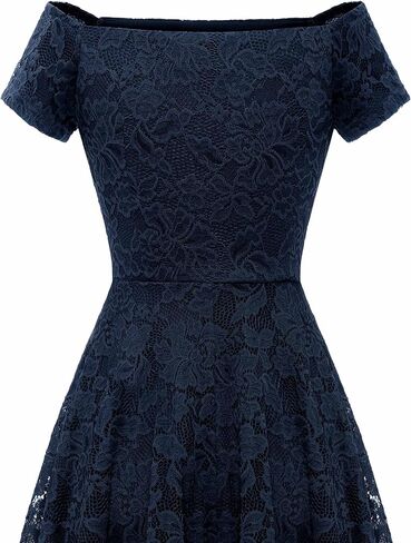 فستان وصيفة العروس نسائي من الدانتيل الزهري من Wedtrend فستان بكتف مكشوف عالي الطول لحفلات الكوكتيل in Kuwait