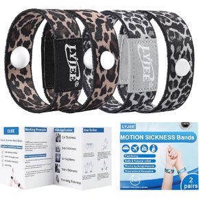 LYJEE Motion Sickness Bands for Adults and Kids Morning Sickness Relief for Pregnant Women Anti Nausea Acupressure Wristband for Morning Sickness,motion sickness,Insomnia,Anxiety,Sleep Aid (Medium)