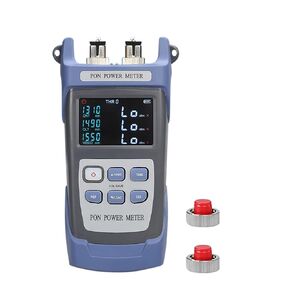 Optical Fiber Cable APC PON Power Meter Tester Tool ONT OLT Handheld PON Network Detection Online Fiber Tester with FC SC APC Adapter