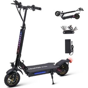 Electric Scooter Adults 1000W, Escooter 34Mph 40 Miles 48V 21Ah Electric Scooter 10" Off-Road Tires E Scooter for Adults, Full Suspension & Dual Brakes System Foldable Escooter