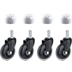 PVC Wheel Fitting with Caster, PVC Caster Pipe Cap to Makes Structures Mobile, Furniture Grade for PVC DIY Projects, 1-1/4" Size, [Pack of 4]