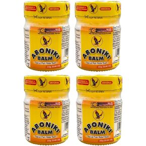 Aboniki Balm: New Ultra Strength (4 Glass Jars) - Fast-acting and deep penetrating pain relief for joint pains, muscle soreness, backaches, arthritis, knee pain, neck pain, sprains, strains, and more!