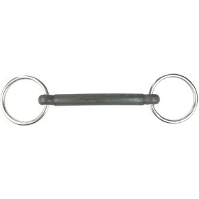 HORZE Rubber Mullen Mouth Loose Ring Snaffle Bit