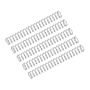 uxcell Compression Spring, 5Pcs 304 Stainless Steel, 10mm OD, 0.6mm Wire Size, 10mm Free Length, Silver Tone