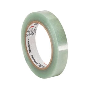 3M Translucent Clear Polyester Electrical Tape, 1/4" x 72 yards (Pack of 2)