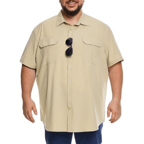 Big and Tall Mens Fishing Shirt UPF 50+ Sun Protection Shirt SPF Quick Dry 2XL-6XL